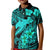 Aloha Hawaii Kid Polo Shirt Hammerhead Shark Tattoo Polynesian Summer - Turquoise LT9 Kid Turquoise - Polynesian Pride