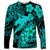 Aloha Hawaii Long Sleeve Shirt Hammerhead Shark Tattoo Polynesian Summer - Turquoise LT9 Unisex Turquoise - Polynesian Pride