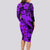 Aloha Hawaii Long Sleeve Bodycon Dress Hammerhead Shark Tattoo Polynesian Summer - Violet LT9 - Polynesian Pride