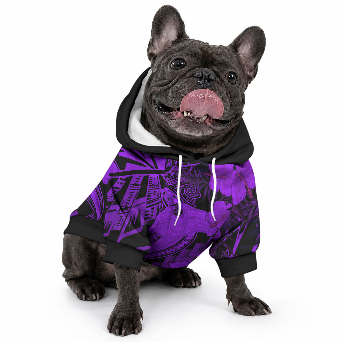 Aloha Hawaii Pet Hoodie Hammerhead Shark Tattoo Polynesian Summer - Violet LT9 - Polynesian Pride