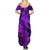 Aloha Hawaii Summer Maxi Dress Hammerhead Shark Tattoo Polynesian Summer - Violet LT9 - Polynesian Pride