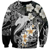 Aloha Hawaii Sweatshirt Hammerhead Shark Tattoo Polynesian Summer - White LT9 Unisex White - Polynesian Pride
