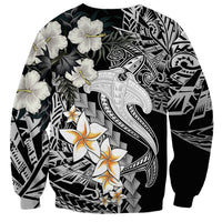 Aloha Hawaii Sweatshirt Hammerhead Shark Tattoo Polynesian Summer - White LT9 - Polynesian Pride