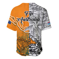 Fiji Australia Rugby Baseball Jersey World Cup 2023 Polynesia Tapa Mixed Indigenous Aboriginal LT9 - Polynesian Pride