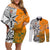 personalised-fiji-australia-rugby-couples-matching-off-shoulder-short-dress-and-long-sleeve-button-shirts-world-cup-2023-polynesia-tapa-mixed-indigenous-aboriginal