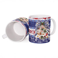 Samoa Tribal Christmas Bow Ceramic Mug Ia Manuia lava le Kerisimasi LT9 - Polynesian Pride