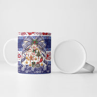 Samoa Tribal Christmas Bow Ceramic Mug Ia Manuia lava le Kerisimasi LT9 - Polynesian Pride