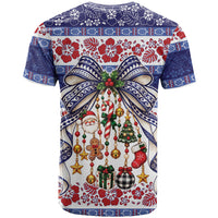 Samoa Tribal Christmas Bow T Shirt Ia Manuia lava le Kerisimasi LT9 - Polynesian Pride