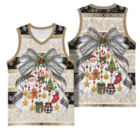 Tonga Ngatu Christmas Bow Basketball Jersey Kilisimasi Fiefia Gold Style LT9 - Polynesian Pride