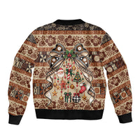 Fiji Masi Christmas Bow Bomber Jacket Fijian Tribal inspired Christmas LT9 - Polynesian Pride