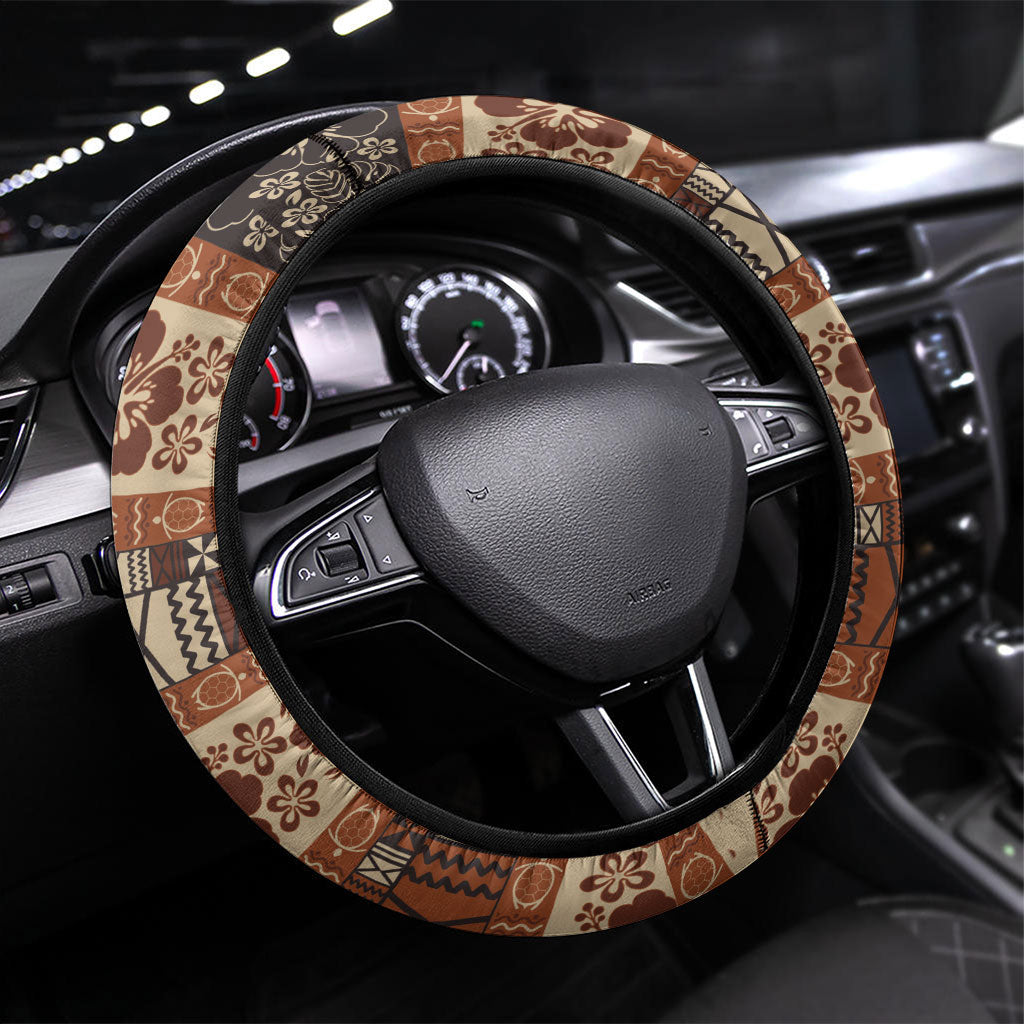 Fiji Masi Christmas Bow Steering Wheel Cover Fijian Tribal inspired Christmas