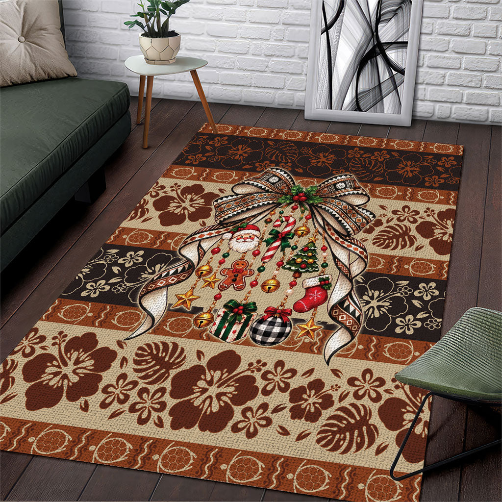 Fiji Masi Christmas Bow Area Rug Marau na Kerisimasi