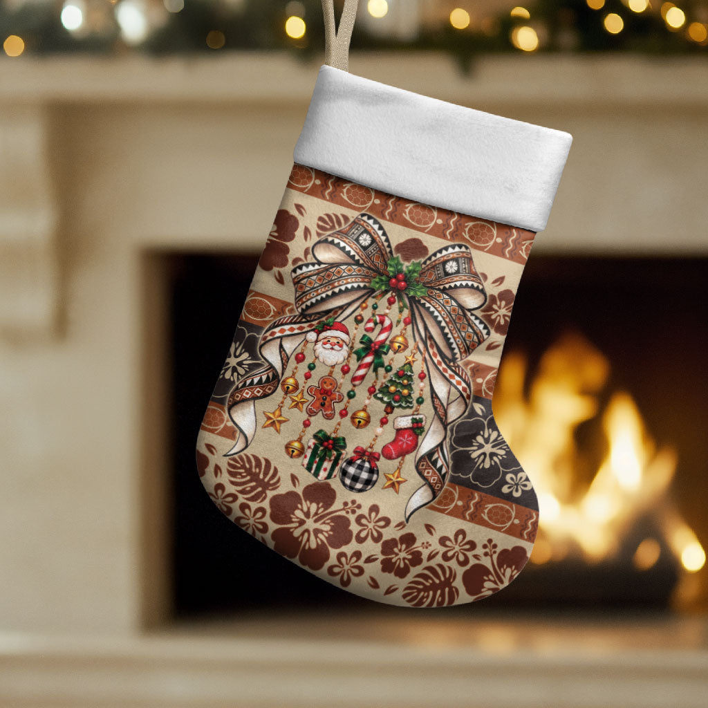 Fiji Masi Christmas Bow Christmas Stocking Marau na Kerisimasi
