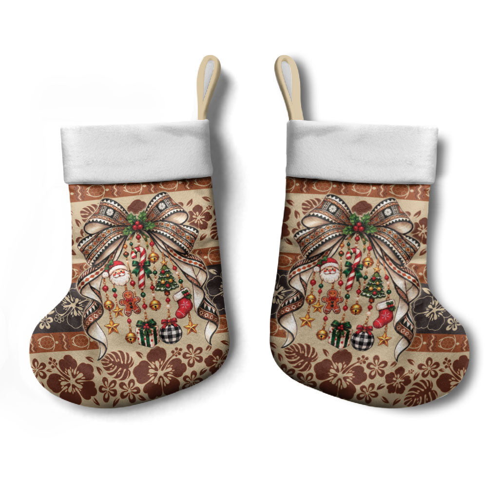 Fiji Masi Christmas Bow Christmas Stocking Marau na Kerisimasi