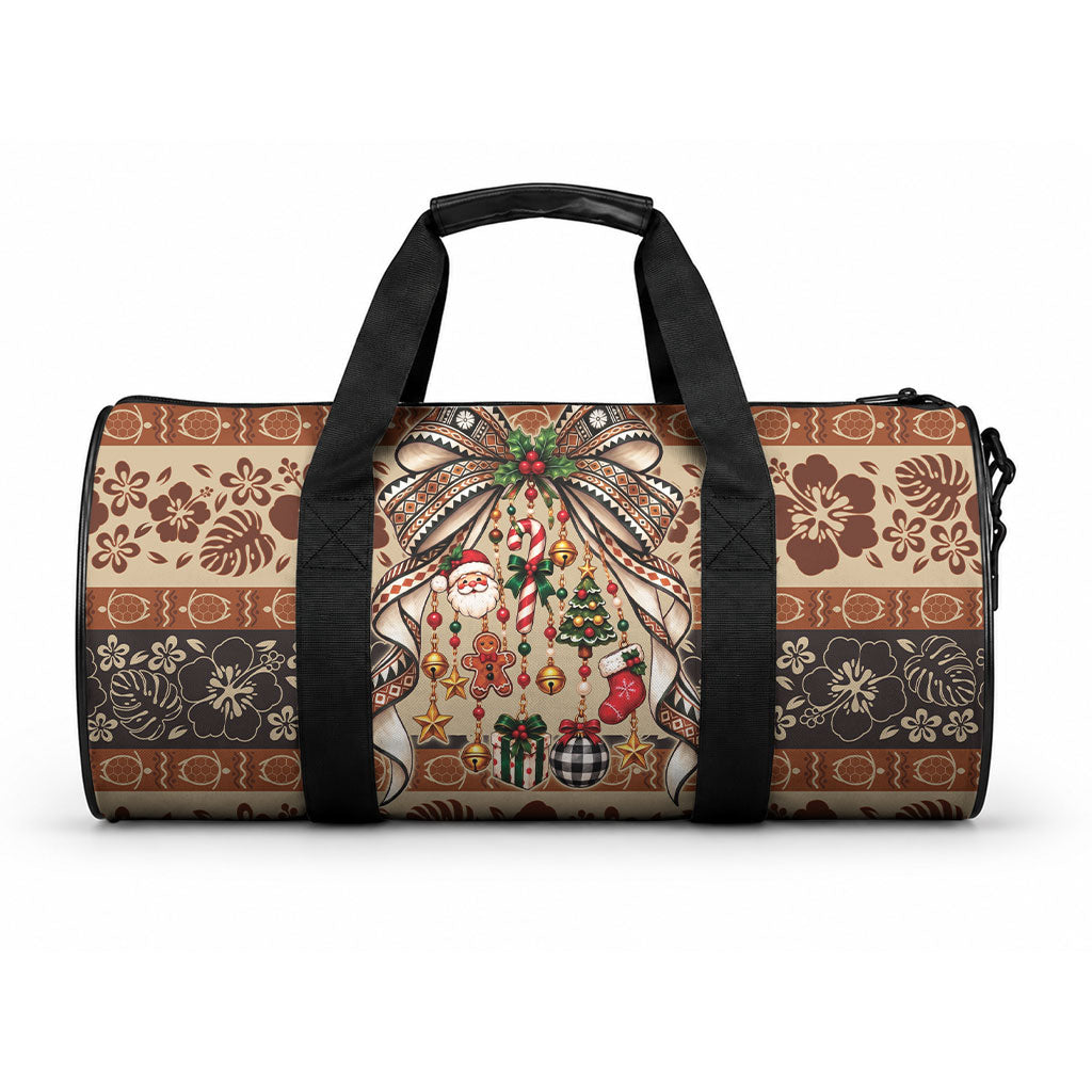 Fiji Masi Christmas Bow Duffle Bag Marau na Kerisimasi LT9 One size Red - Polynesian Pride