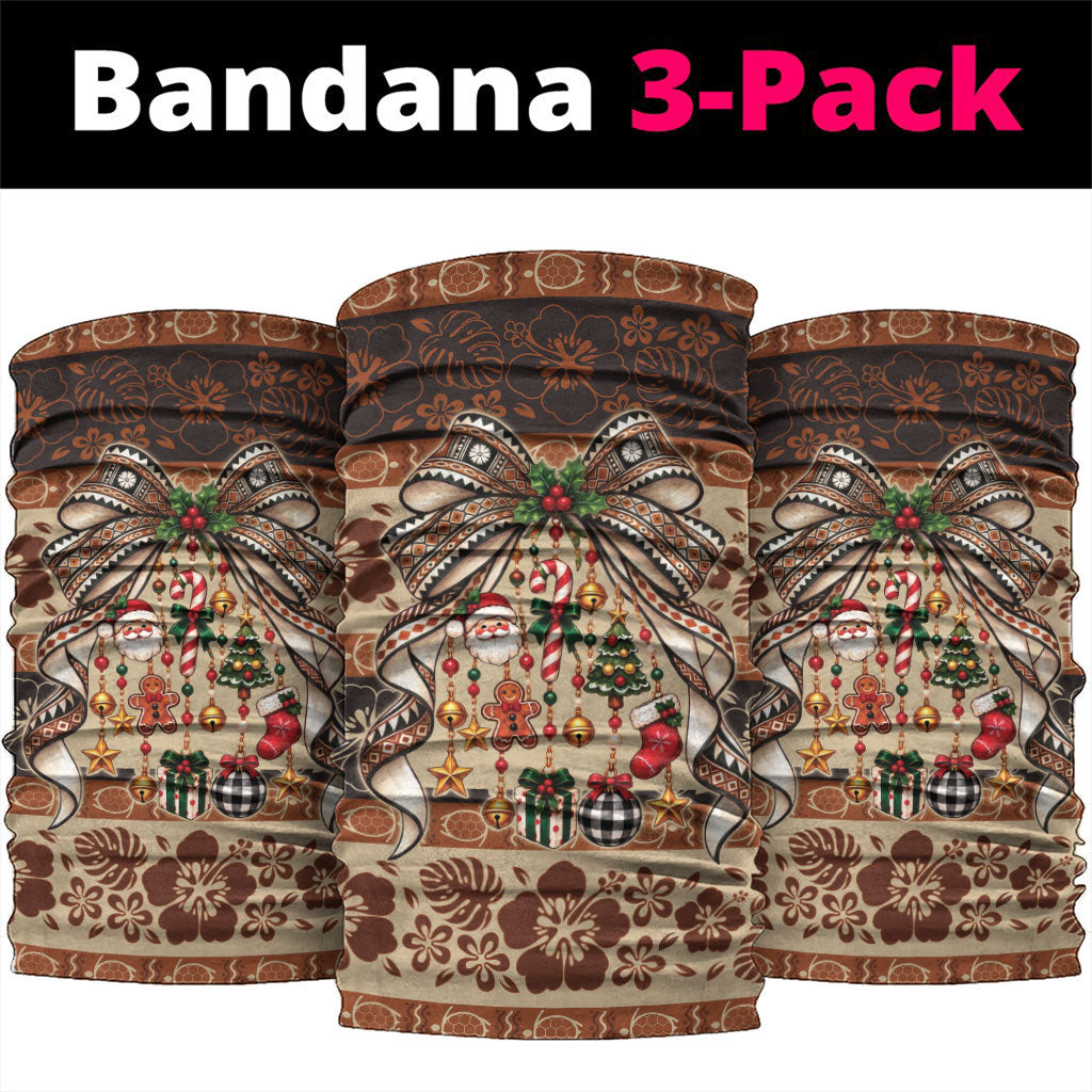 Fiji Masi Christmas Bow Neck Gaiter Marau na Kerisimasi LT9 package One Size: 25*50cm Red - Polynesian Pride