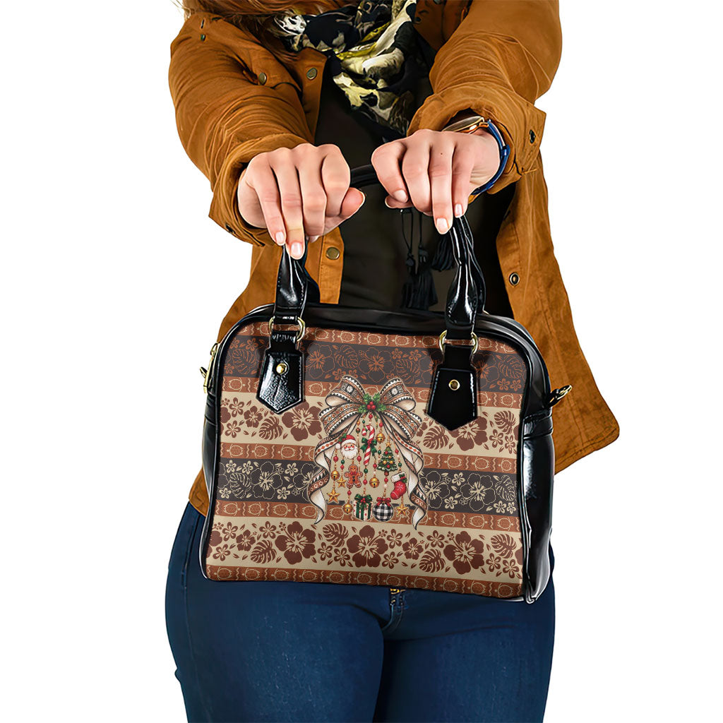 Fiji Masi Christmas Bow Shoulder Handbag Marau na Kerisimasi
