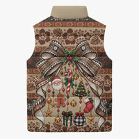 Fiji Masi Christmas Bow Sleeveless Puffer Jacket Marau na Kerisimasi