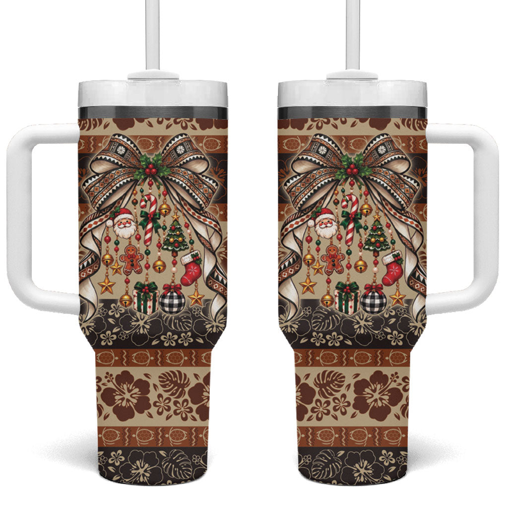 Fiji Masi Christmas Bow Tumbler With Handle Marau na Kerisimasi