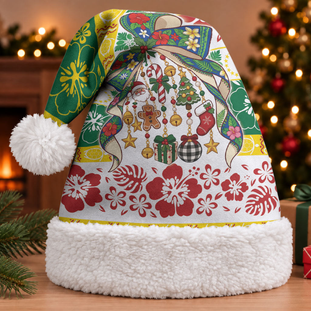 Cook Islands Tīvaevae Christmas Bow Christmas Santa Hat Mere Kiritimiti