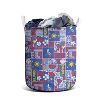 Filipino Maligayang Pasko Laundry Basket Pacific Patchwork Xmas Vibes LT9 - Polynesian Pride