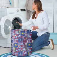 Filipino Maligayang Pasko Laundry Basket Pacific Patchwork Xmas Vibes LT9 - Polynesian Pride