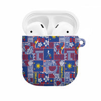 Filipino Maligayang Pasko AirPods Case Pacific Patchwork Xmas Vibes LT9 Blue - Polynesian Pride