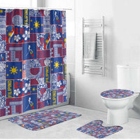 Filipino Maligayang Pasko Bathroom Set Pacific Patchwork Xmas Vibes LT9 Bathroom Set (4 pcs) Blue - Polynesian Pride