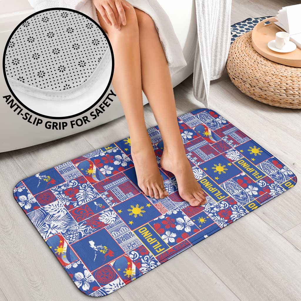 Filipino Maligayang Pasko Bathroom Set Pacific Patchwork Xmas Vibes LT9 - Polynesian Pride