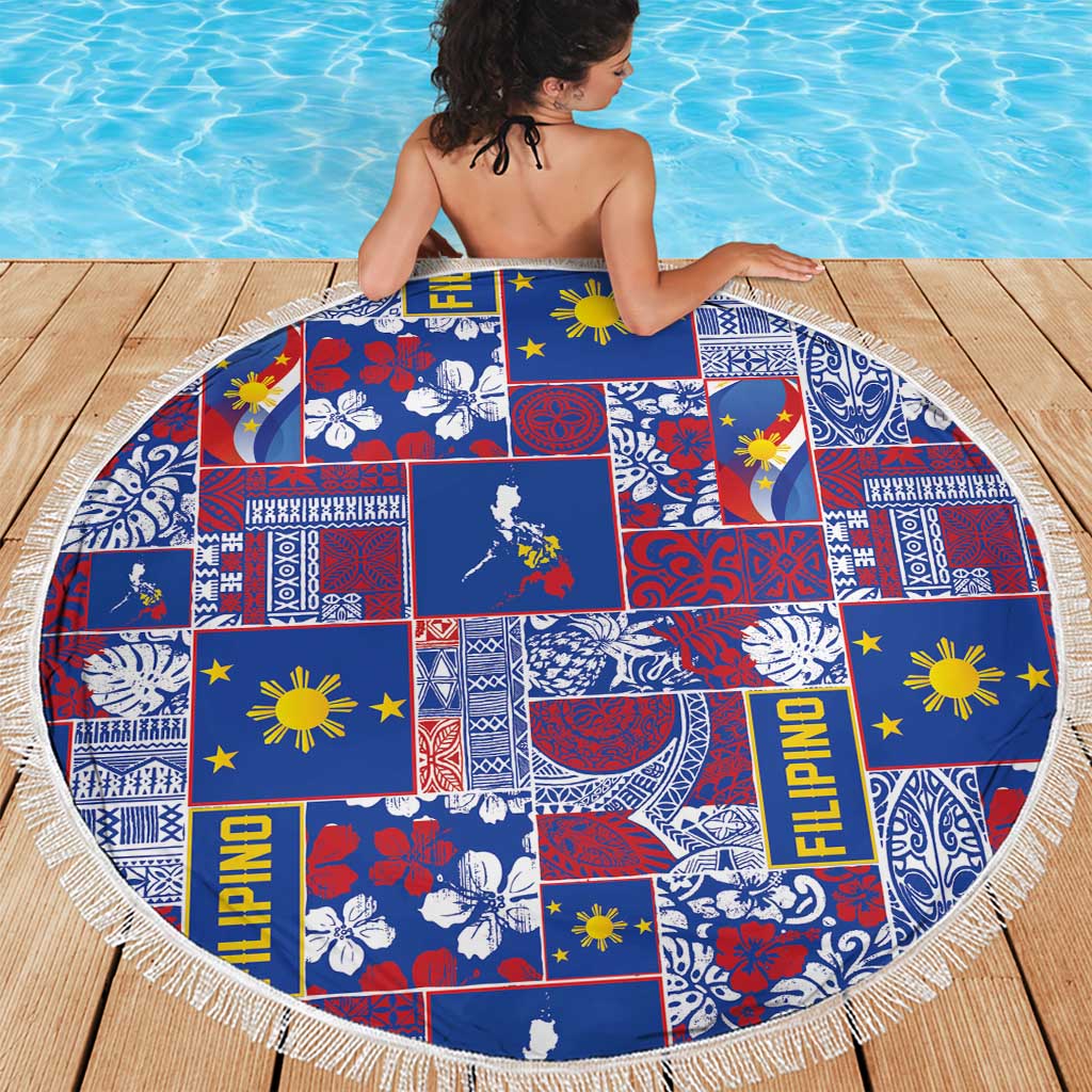 Filipino Maligayang Pasko Beach Blanket Pacific Patchwork Xmas Vibes LT9 - Polynesian Pride