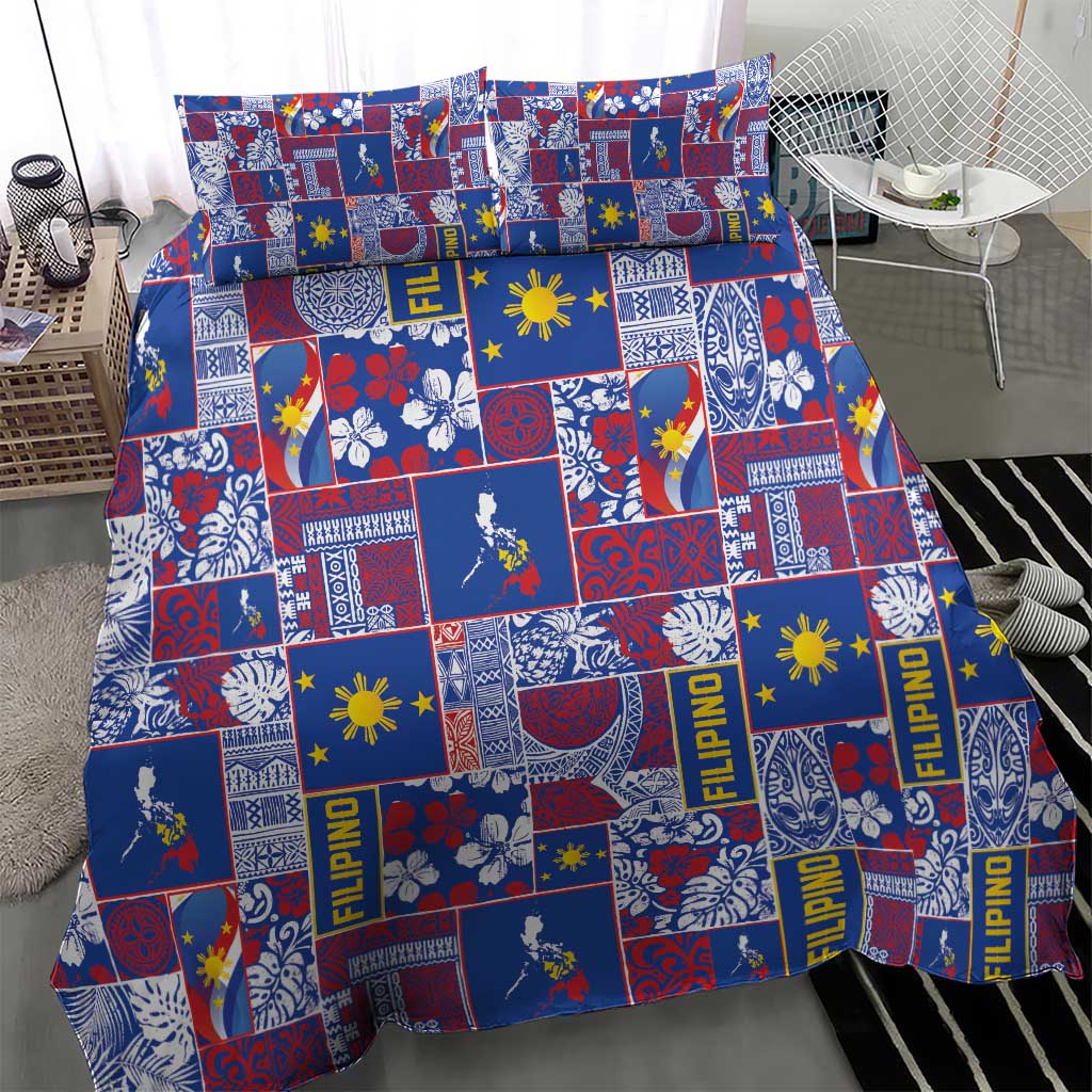 Filipino Maligayang Pasko Bedding Set Pacific Patchwork Xmas Vibes LT9 - Polynesian Pride