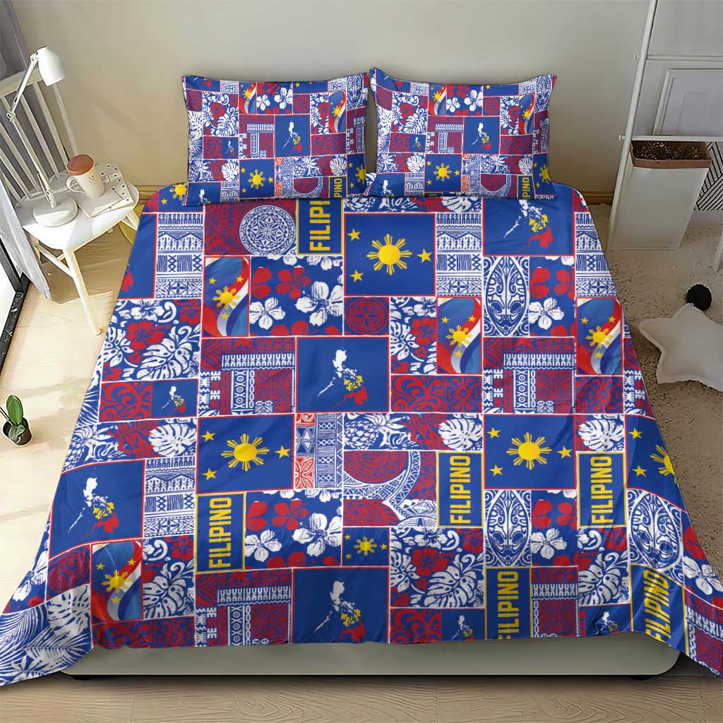 Filipino Maligayang Pasko Bedding Set Pacific Patchwork Xmas Vibes LT9 - Polynesian Pride