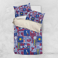 Filipino Maligayang Pasko Bedding Set Pacific Patchwork Xmas Vibes LT9 US Twin 172cm x 218cm Blue - Polynesian Pride