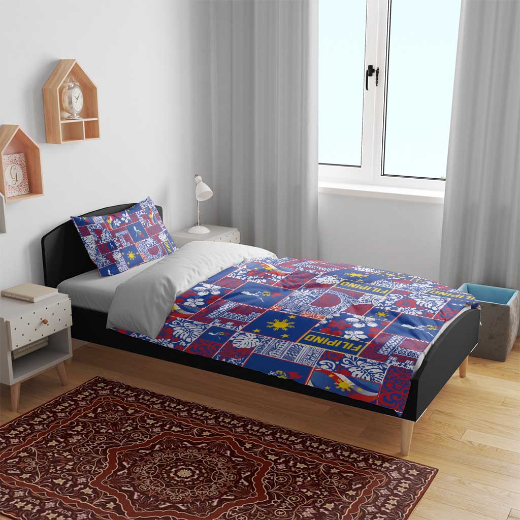 Filipino Maligayang Pasko Bedding Set Pacific Patchwork Xmas Vibes LT9 - Polynesian Pride