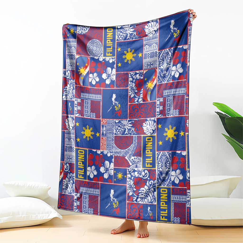 Filipino Maligayang Pasko Blanket Pacific Patchwork Xmas Vibes LT9 - Polynesian Pride