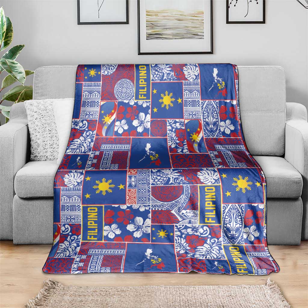 Filipino Maligayang Pasko Blanket Pacific Patchwork Xmas Vibes LT9 - Polynesian Pride
