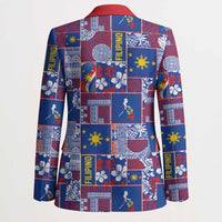 Filipino Maligayang Pasko Blazer Pacific Patchwork Xmas Vibes LT9 - Polynesian Pride