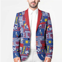 Filipino Maligayang Pasko Blazer Pacific Patchwork Xmas Vibes LT9 - Polynesian Pride