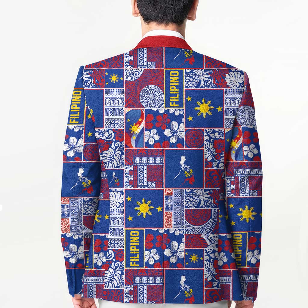 Filipino Maligayang Pasko Blazer Pacific Patchwork Xmas Vibes LT9 - Polynesian Pride