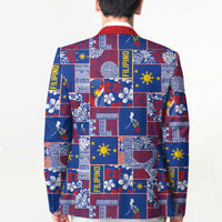 Filipino Maligayang Pasko Blazer Pacific Patchwork Xmas Vibes LT9 - Polynesian Pride