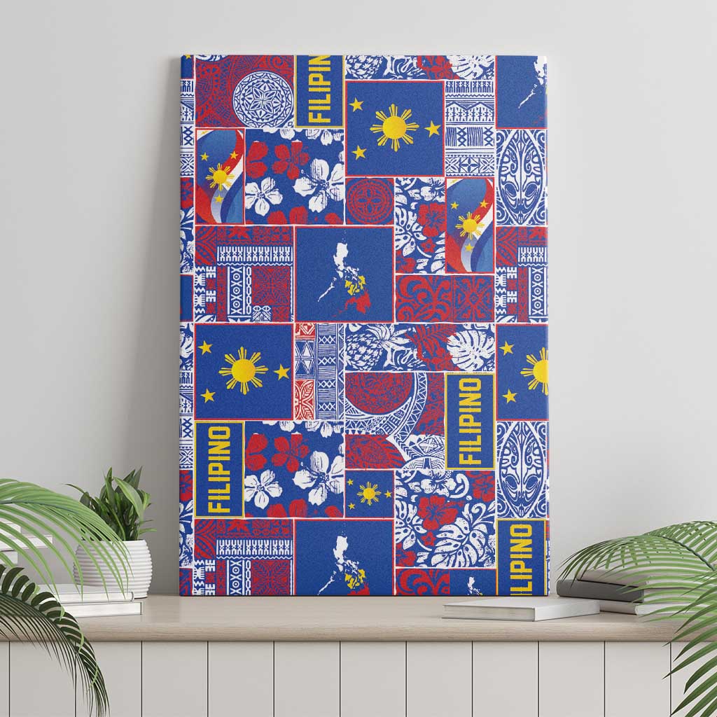 Filipino Maligayang Pasko Canvas Wall Art Pacific Patchwork Xmas Vibes LT9 - Polynesian Pride
