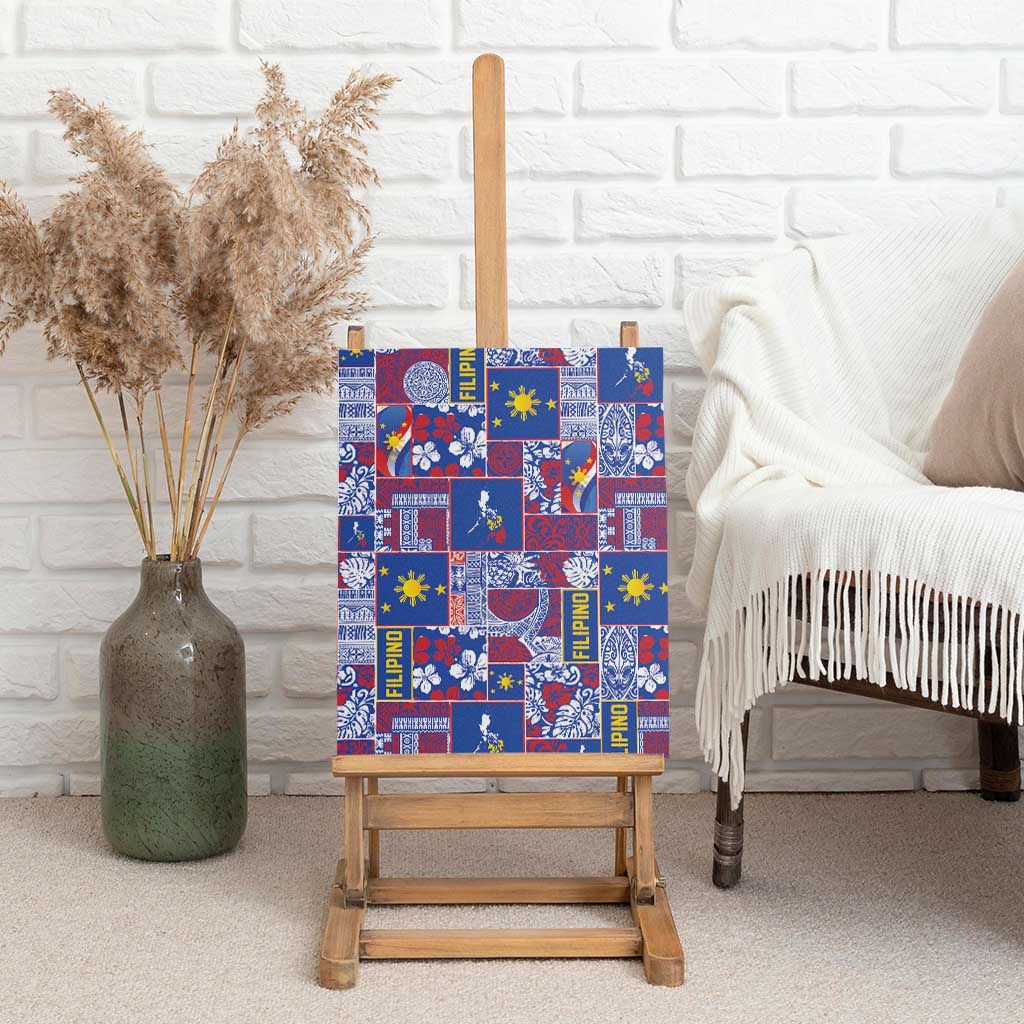 Filipino Maligayang Pasko Canvas Wall Art Pacific Patchwork Xmas Vibes LT9 - Polynesian Pride