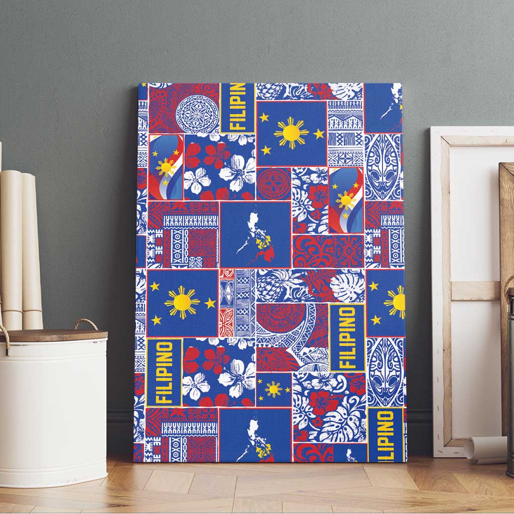 Filipino Maligayang Pasko Canvas Wall Art Pacific Patchwork Xmas Vibes LT9 - Polynesian Pride