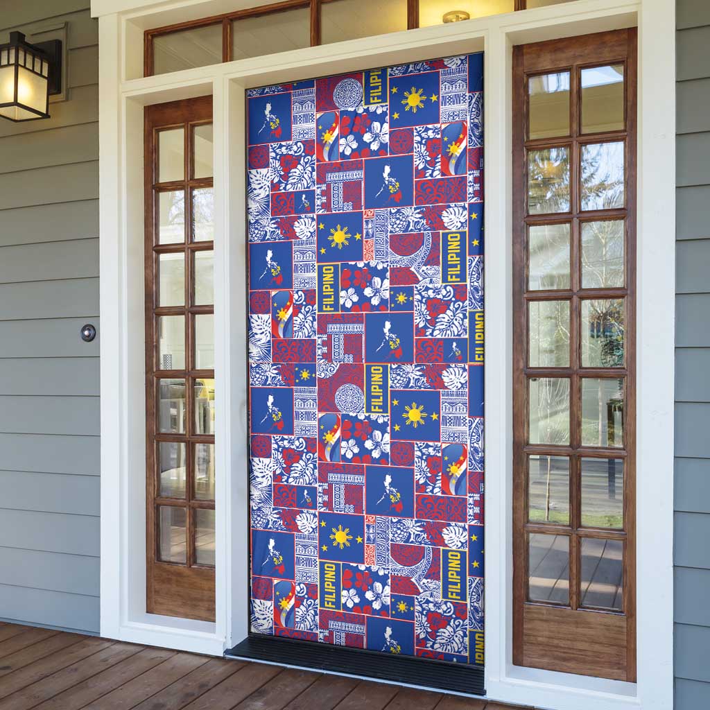 Filipino Maligayang Pasko Door Cover Pacific Patchwork Xmas Vibes LT9 - Polynesian Pride