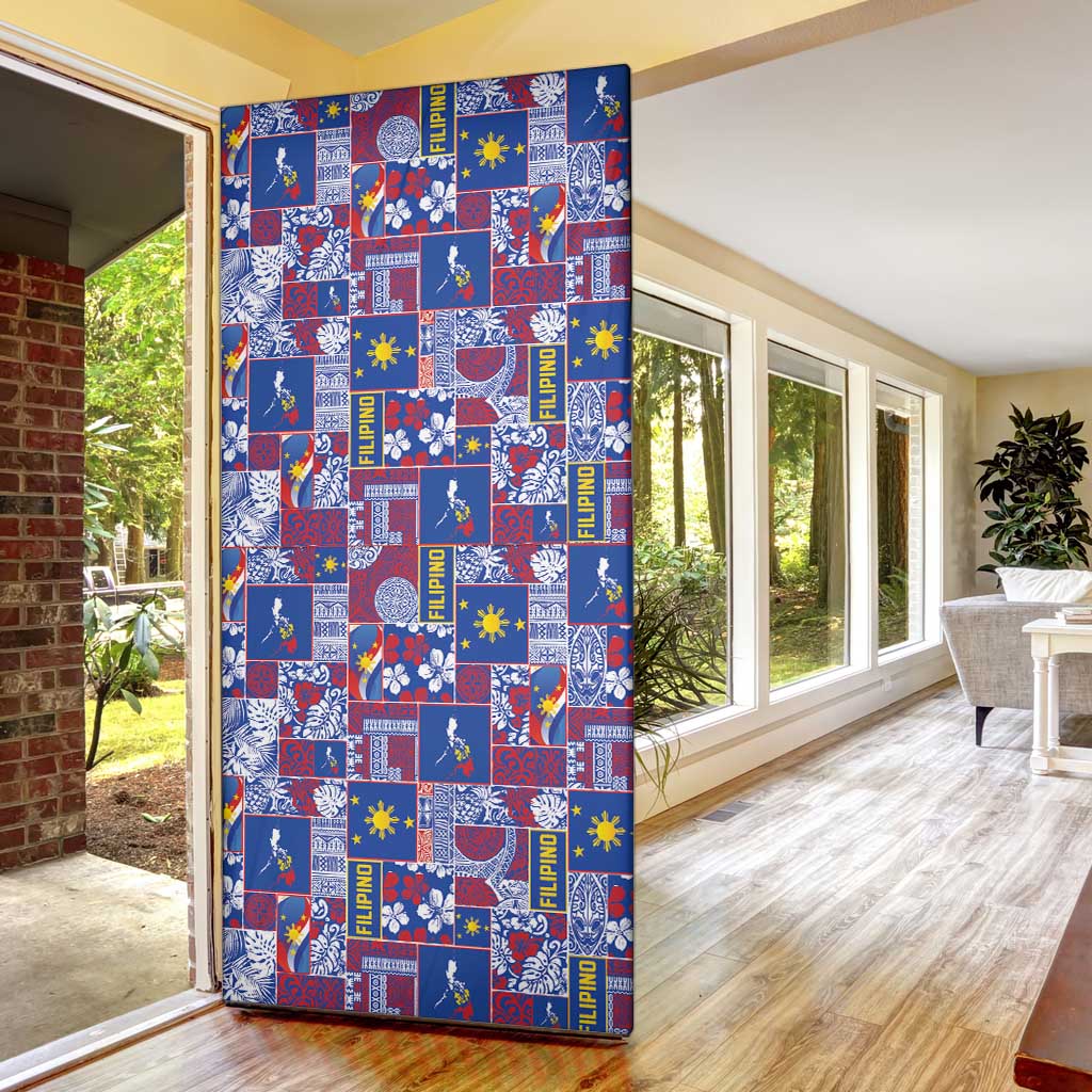 Filipino Maligayang Pasko Door Cover Pacific Patchwork Xmas Vibes LT9 - Polynesian Pride