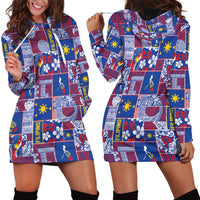 Filipino Maligayang Pasko Hoodie Dress Pacific Patchwork Xmas Vibes LT9 - Polynesian Pride