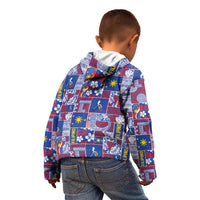 Filipino Maligayang Pasko Kid Hoodie Pacific Patchwork Xmas Vibes LT9 - Polynesian Pride