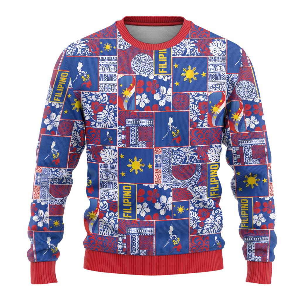 Filipino Maligayang Pasko Ugly Christmas Sweater Pacific Patchwork Xmas Vibes LT9 - Polynesian Pride
