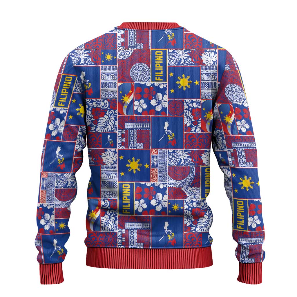 Filipino Maligayang Pasko Ugly Christmas Sweater Pacific Patchwork Xmas Vibes LT9 - Polynesian Pride