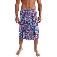 Filipino Maligayang Pasko Lavalava Pacific Patchwork Xmas Vibes LT9 Blue - Polynesian Pride